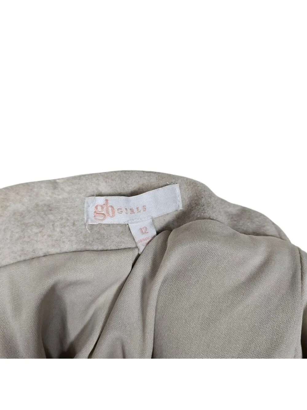 GB Girls Front Button Girls Light Tan Skirt 12